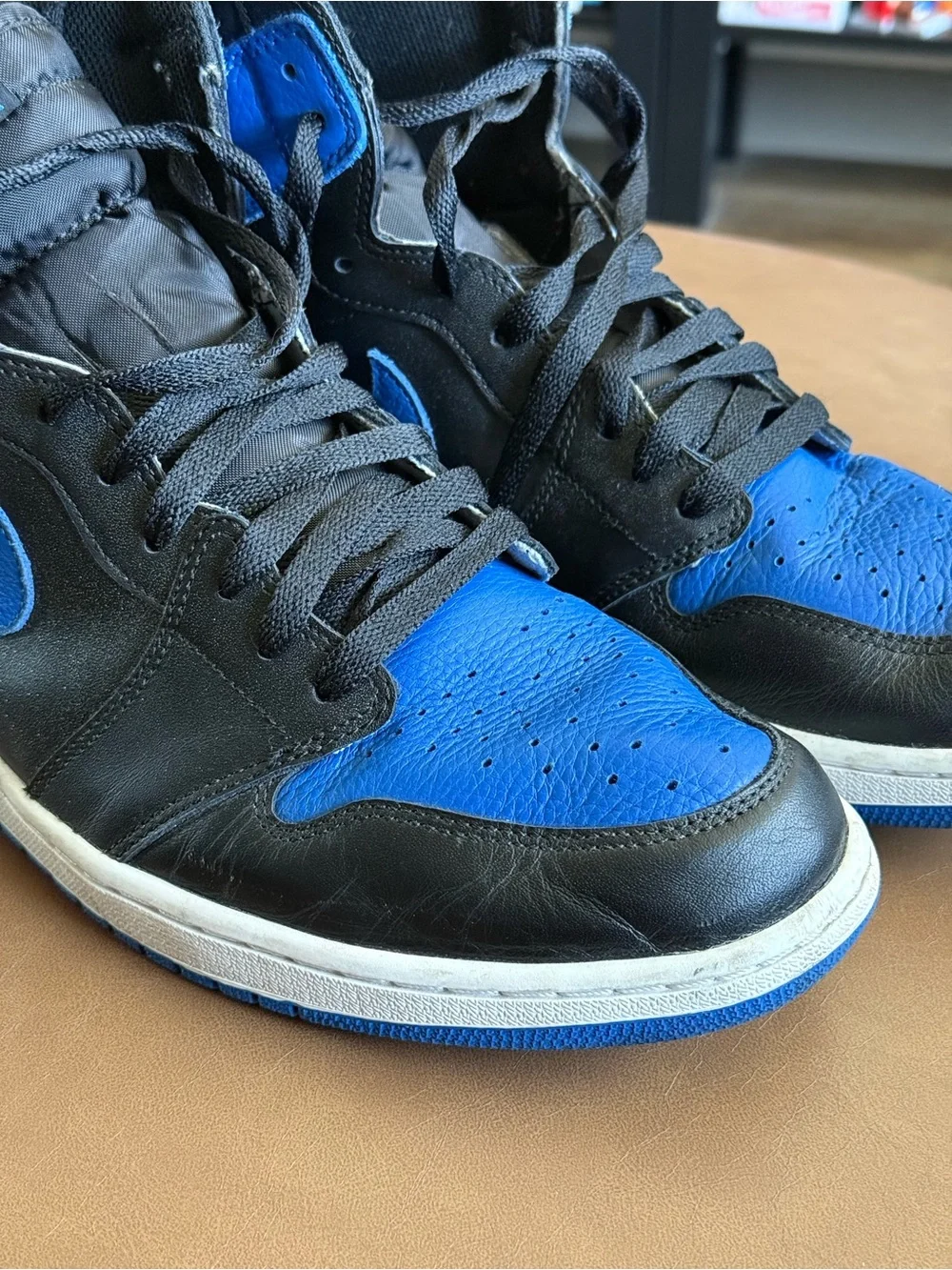 Air Jordan 1 Retro High OG Royal 2017 Black Blue Size 13 555088-007